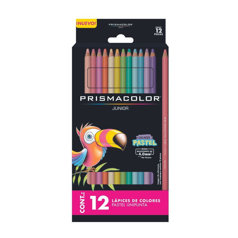 5535 - LAPICES DE COLOR PASTEL 12-L RED 4MM PRISMACOLOR JUNIOR