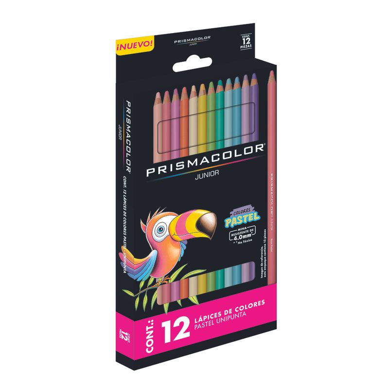 6652 - LAPICES DE COLOR PASTEL 12-L RED 4MM PRISMACOLOR JUNIOR