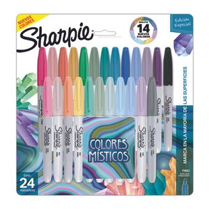 Marcador Permanente Fino Colores Misticos Con 24 Sharpie 2155616