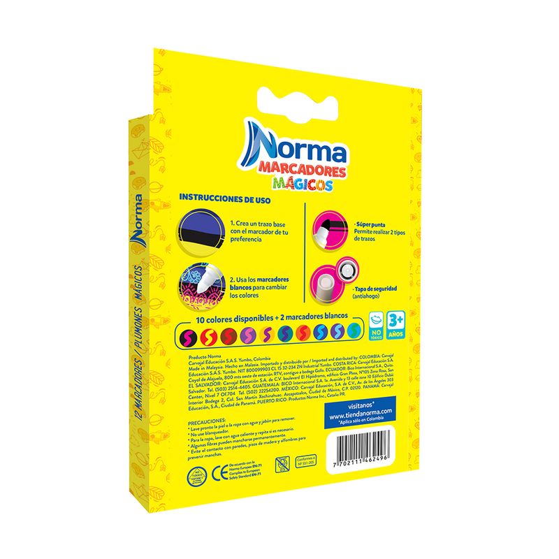 34470 - MARCADOR MAGICOS C/12 NORMA