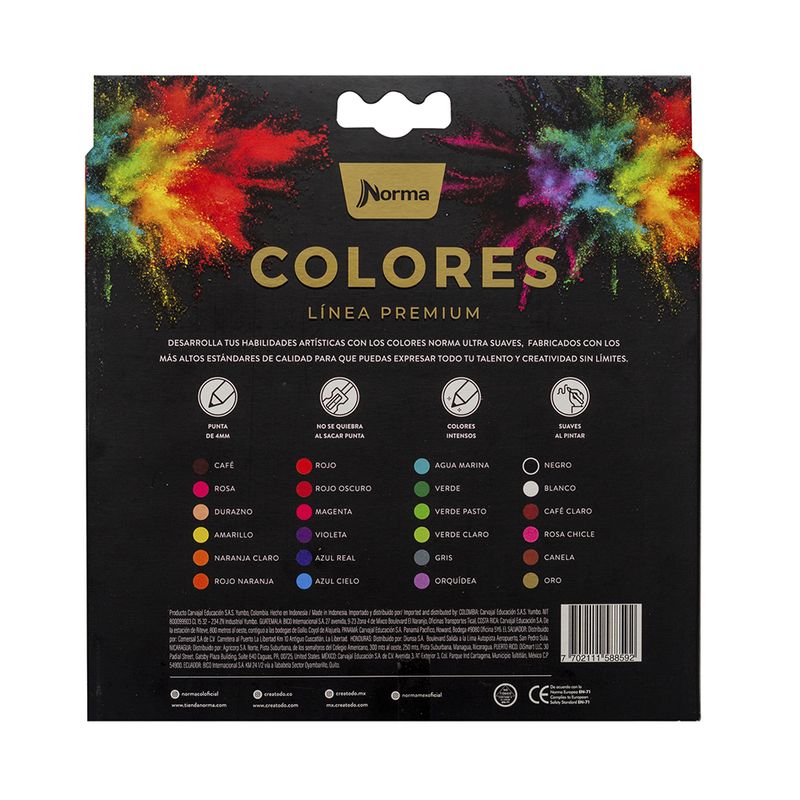 34475 - LAPICES DE COLOR 24-L RED PREMIUM NORMA