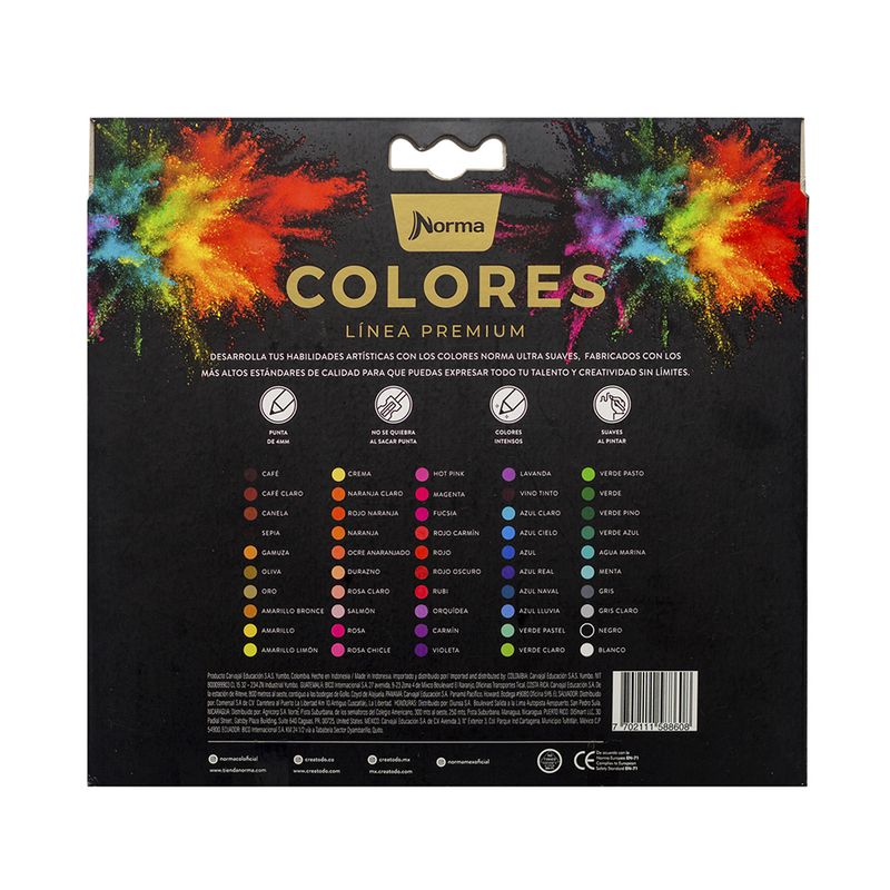 34477 - LAPICES DE COLOR 50-L RED PREMIUM NORMA