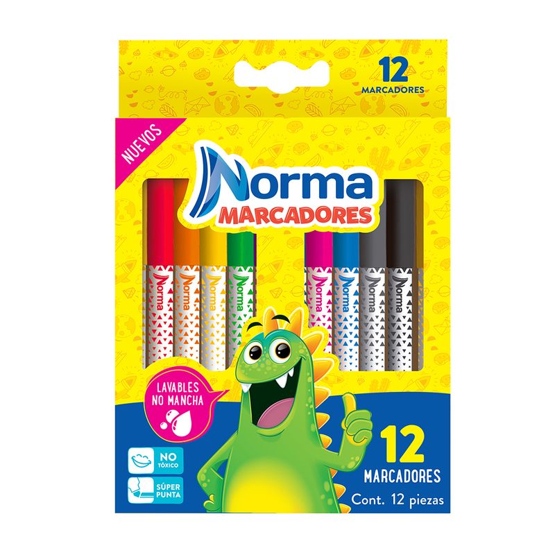 5852 - MARCADOR LAVABLE C/12 NORMA