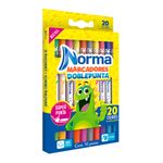 34519 - MARCADOR LAVABLE DOBLE PUNTA C/10 NORMA