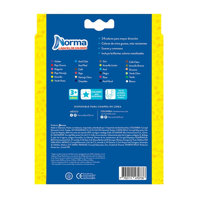 40130 - LAPICES DE COLOR 24-L RED NORMA