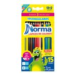 35578 - LAPICES DE COLOR 13+2L TRIANGULAR NORMA