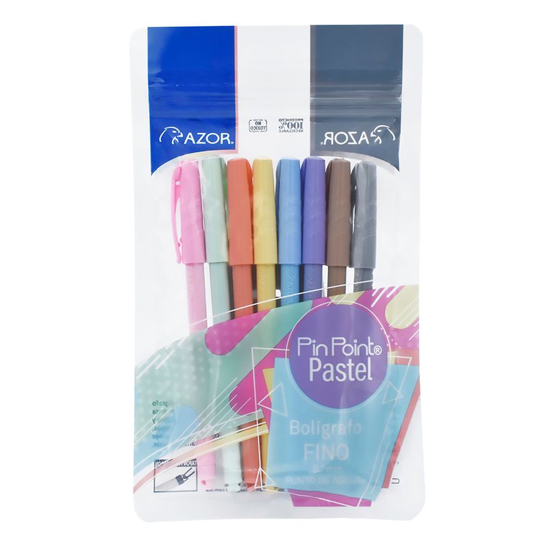 40782 - BOLIGRAFO PTO  DE AGUJA  COLORES PASTEL PINPOINT C/8
