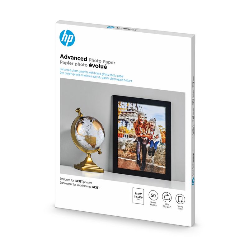 41219 - PAPEL FOTOGRAFICO HP BRILLANTE AVANZADO CARTA C/50 HJS