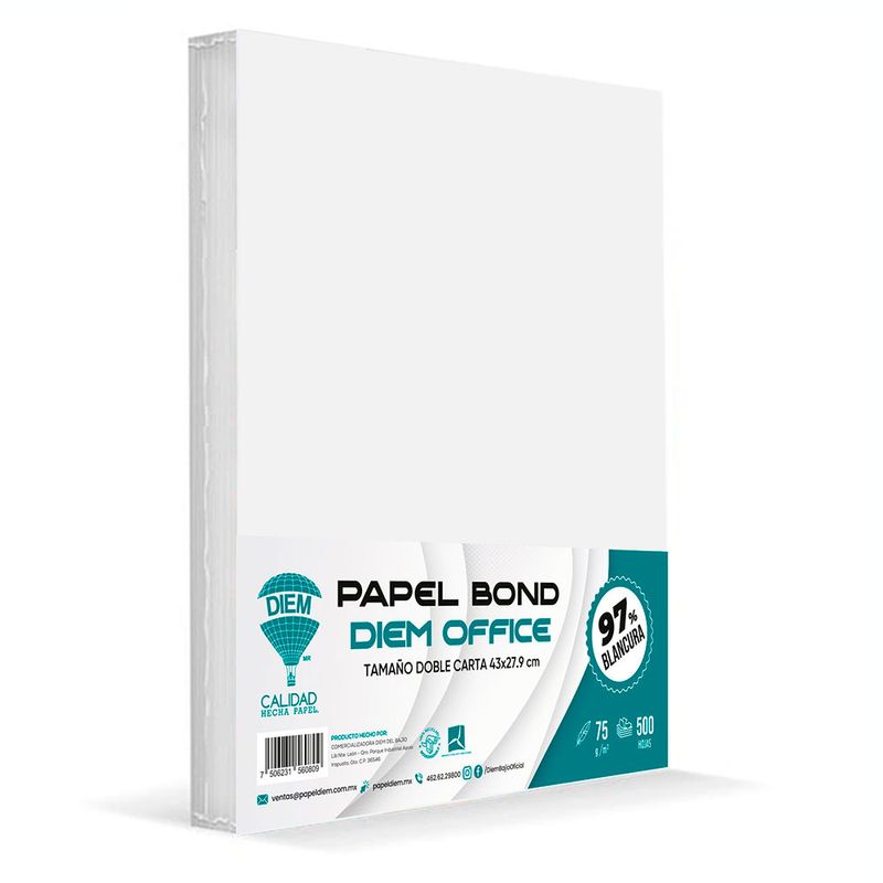 PAPEL DIEM DOBLE CARTA BLANCO 37K C/500HJS