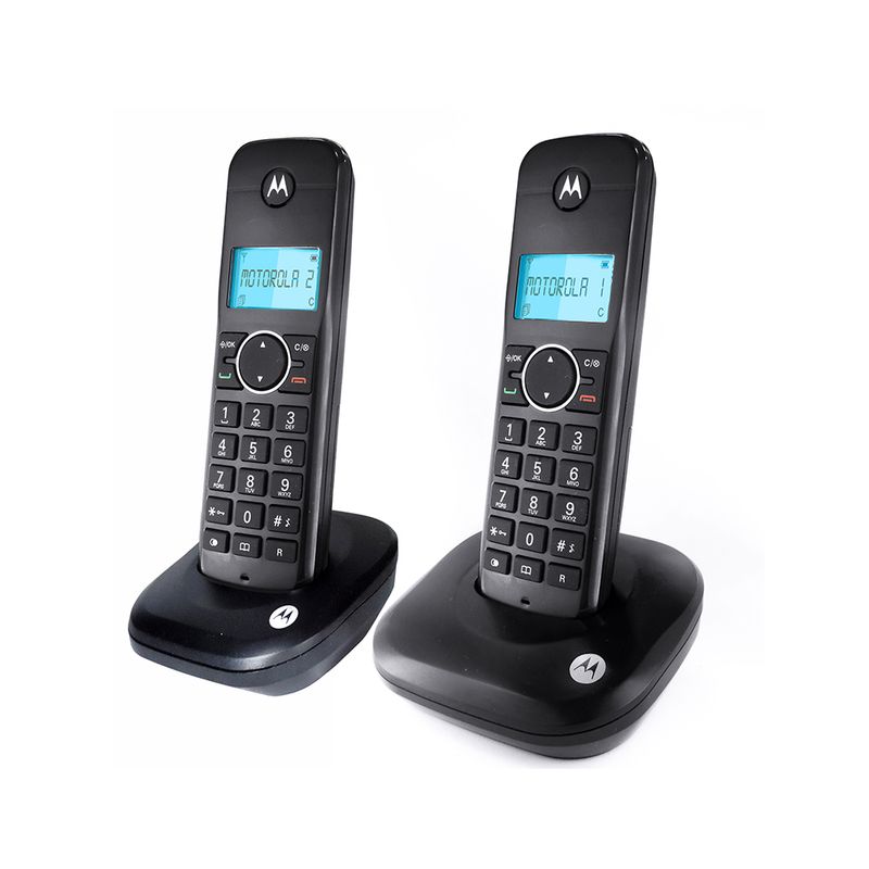 TELEFONO INALAMBRICO MOTOROLA MOTO500-2 DUO, IDENTIFICADOR, COLOR NEGRO