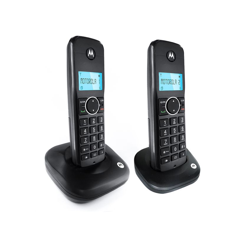 TELEFONO INALAMBRICO MOTOROLA MOTO500-2 DUO, IDENTIFICADOR, COLOR NEGRO
