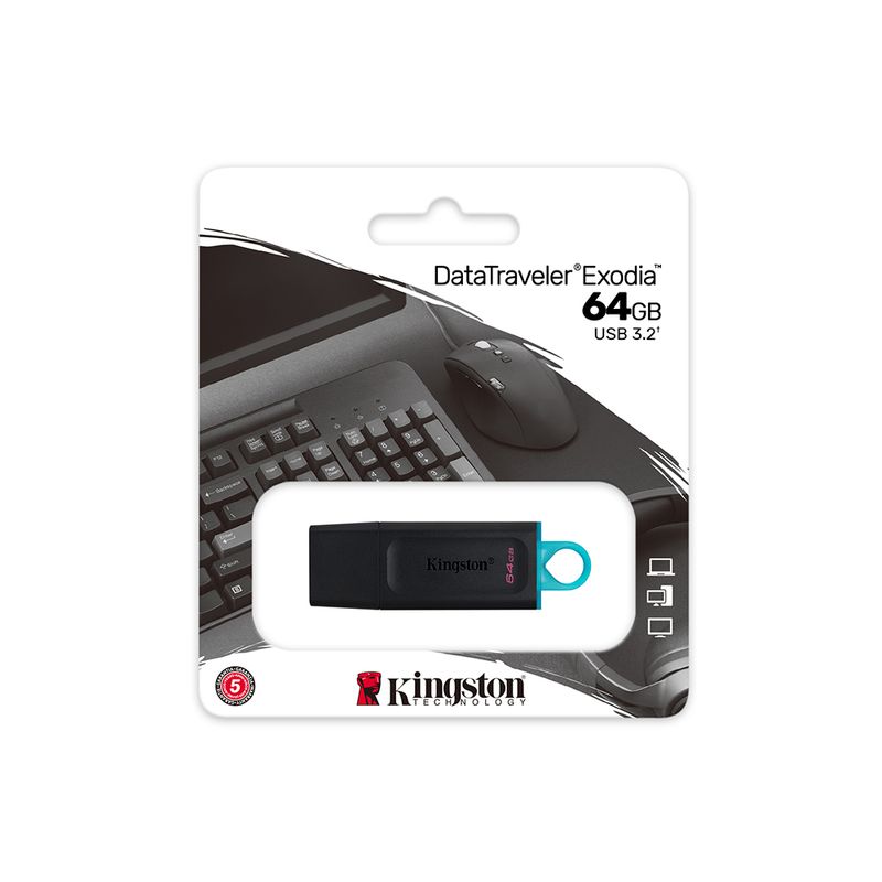 43593 - MEMORIA USB 64GB 3 2 DTX, NEGRO