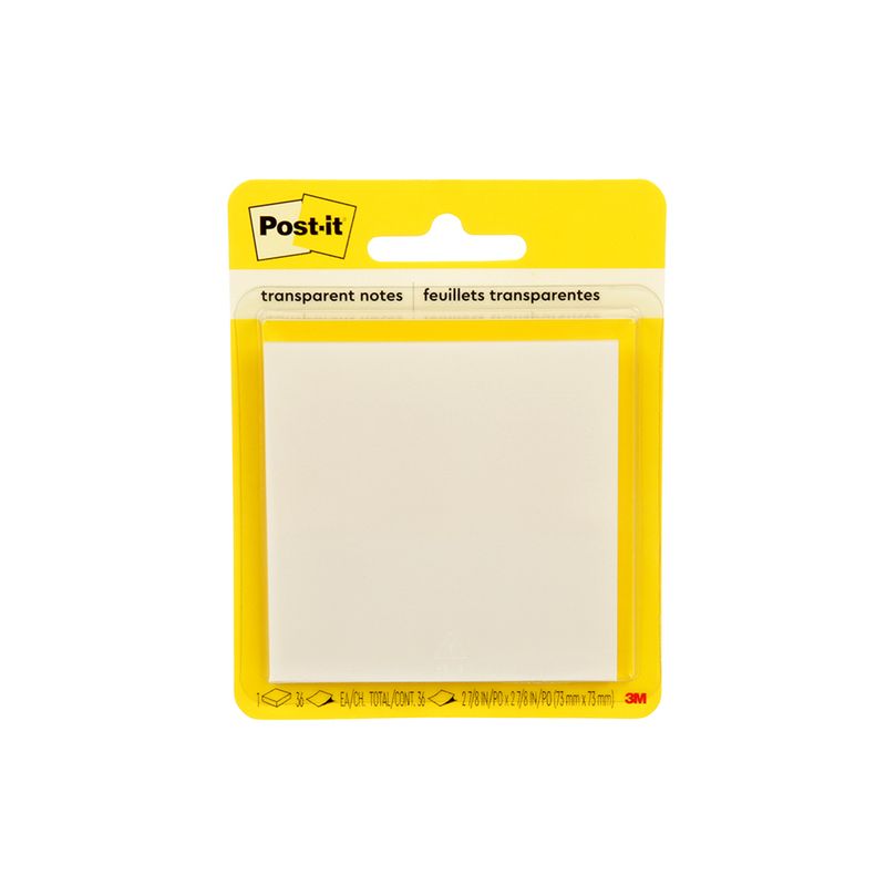 44264 - NOTAS TRANSPARENTES 2 8x2 8 C/36H POST IT