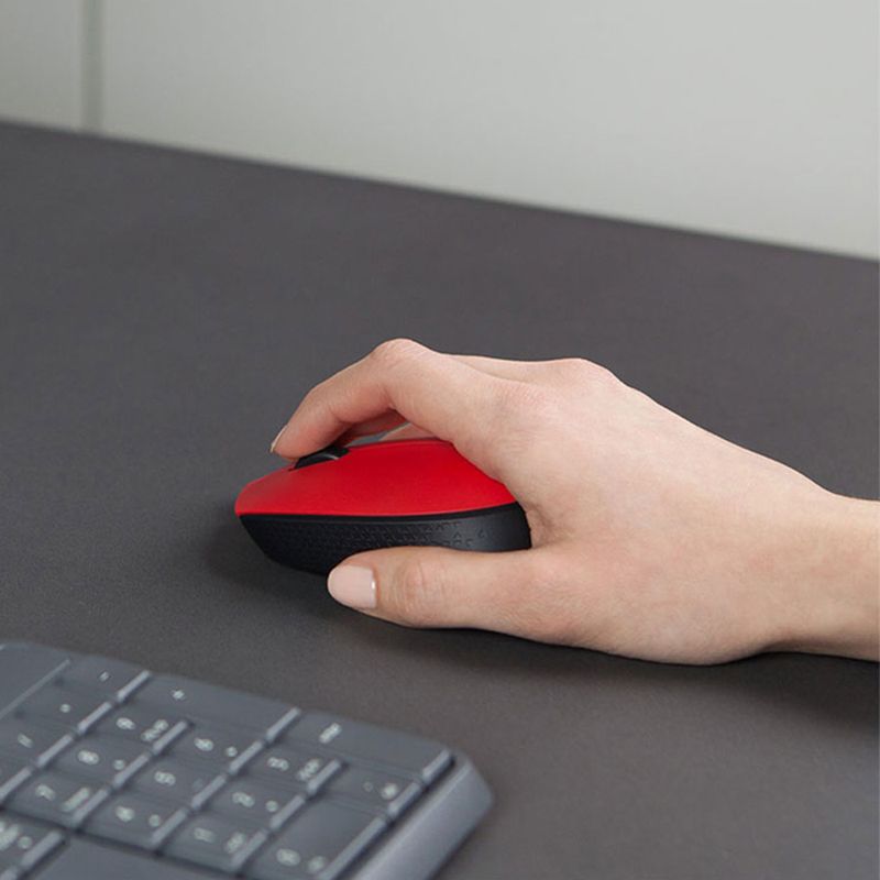 44161 - MOUSE INALAMBRICO M170 NEGRO/ROJO