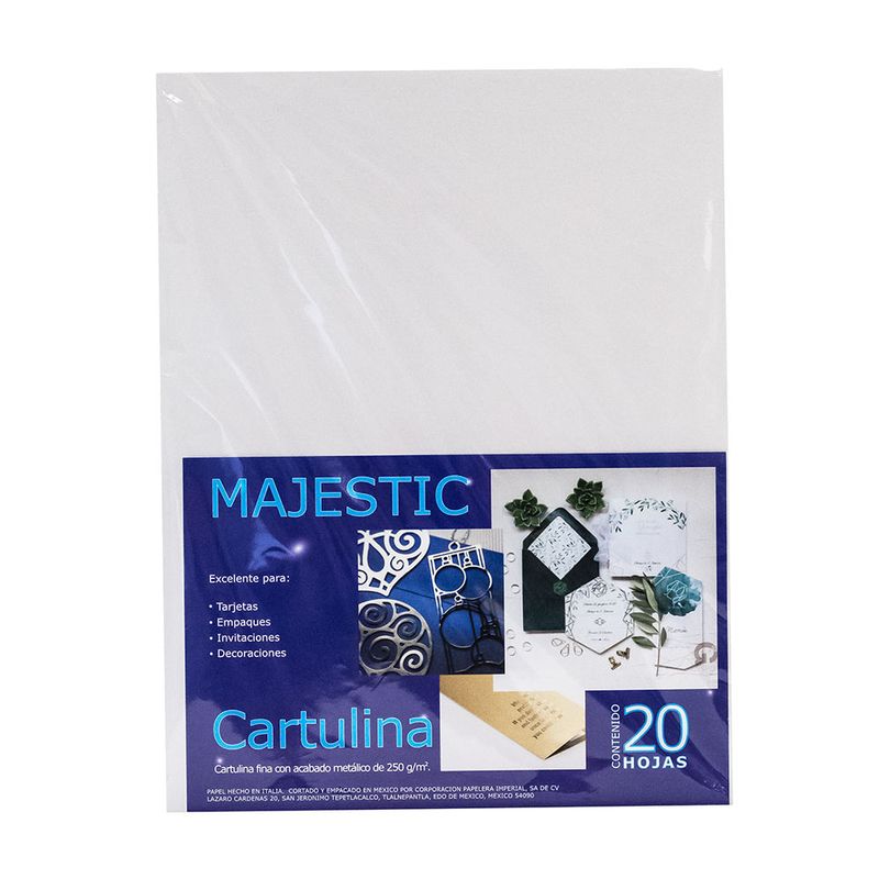 44250 - CARTULINA FINA CARTA BLANCO C/20HJS 250GRS