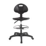 44561 - SILLA INDUSTRIAL SIN BRAZOS C/ARILLO ACERO INOXIDABLE CON RUEDAS