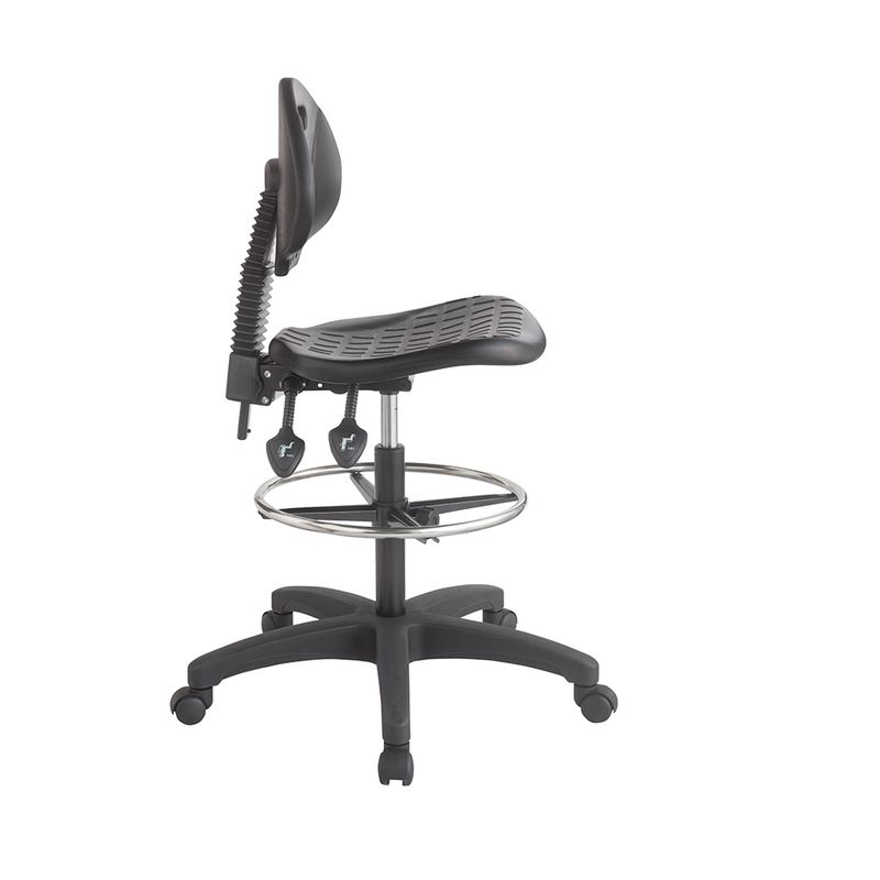 44952 - SILLA INDUSTRIAL SIN BRAZOS C/ARILLO ACERO INOXIDABLE CON RUEDAS