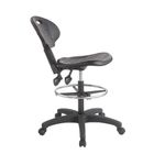 44953 - SILLA INDUSTRIAL SIN BRAZOS C/ARILLO ACERO INOXIDABLE CON RUEDAS