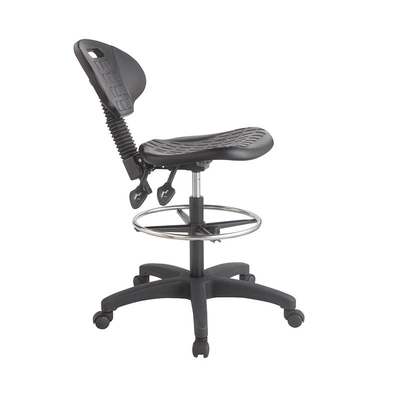 44953 - SILLA INDUSTRIAL SIN BRAZOS C/ARILLO ACERO INOXIDABLE CON RUEDAS
