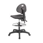 44955 - SILLA INDUSTRIAL SIN BRAZOS C/ARILLO ACERO INOXIDABLE CON RUEDAS