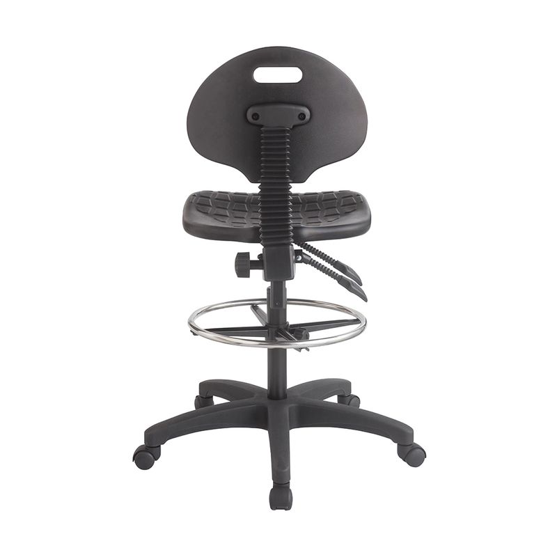 44956 - SILLA INDUSTRIAL SIN BRAZOS C/ARILLO ACERO INOXIDABLE CON RUEDAS