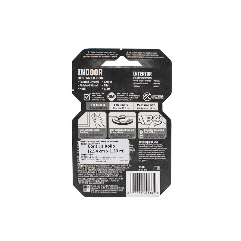 45797 - CINTA INTERIORES 110H SCOTCH 12 MM X 2M