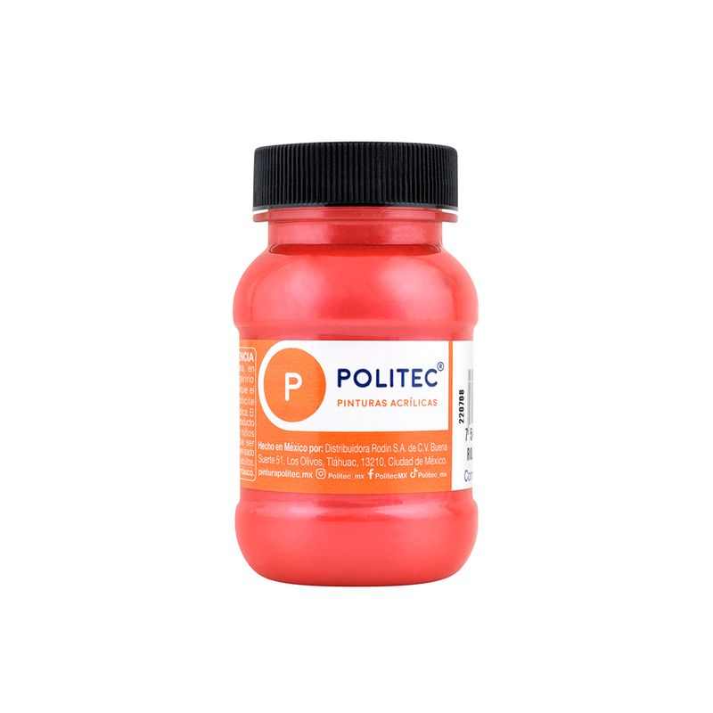45937 - PINTURA ACRILICA POLITEC 100ML ROJO METALICO