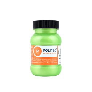 Pintura Acrilica Politec 100Ml Verde Hoja Metalico 29521