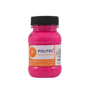 Pintura Acrilica Fluor Politec 100Ml Magenta 11866