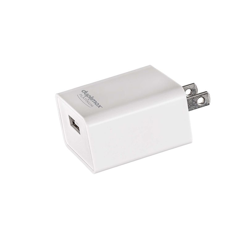 46460 - CARGADOR DE PARED 1 PUERTO USB, 2 1A BLANCO