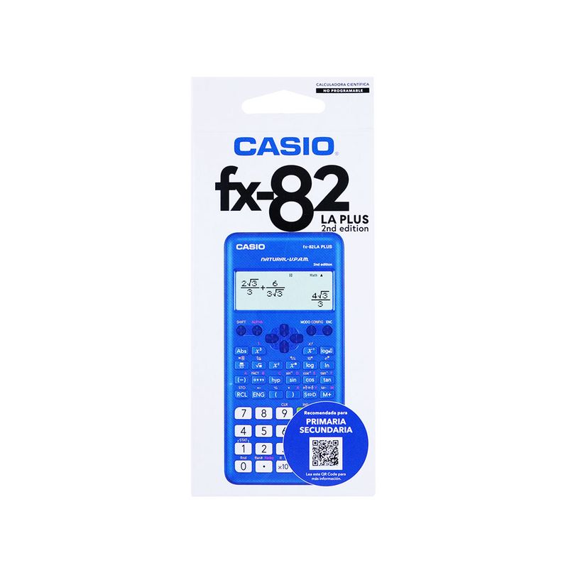 48150 - CALCULADORA CIENTIFICA CASIO FX-82LAPLUS2 10+2DIG 252 FUNC AZUL