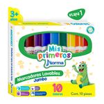 48351 - MARCADOR LAVABLE CORTO JUMBO C/10 MIS PRIMEROS NORMA