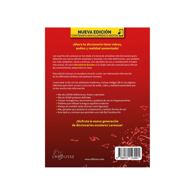 48657 - DICCIONARIO ESCOLAR (ROJO) NVO