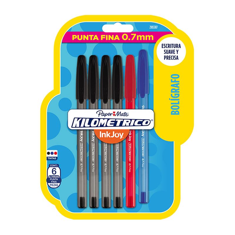 48475 - BOLIGRAFO FINO KILOMETRICO BASICOS CON 6