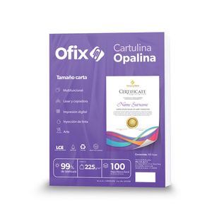 Cartulina Opalina Carta Blanca Ofix Con 100Hjs Caropaofix