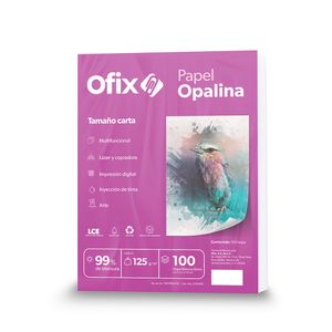 Papel Opalina Carta Blanca Ofix Con 100Hjs Papopaofix