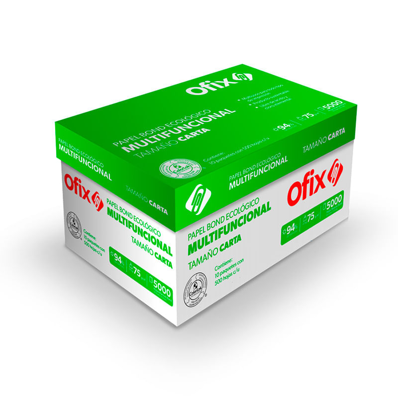 48892 - PAPEL OFIX ECOLOGICO CARTA BLANCO 37K CAJA 10 PAQUETES
