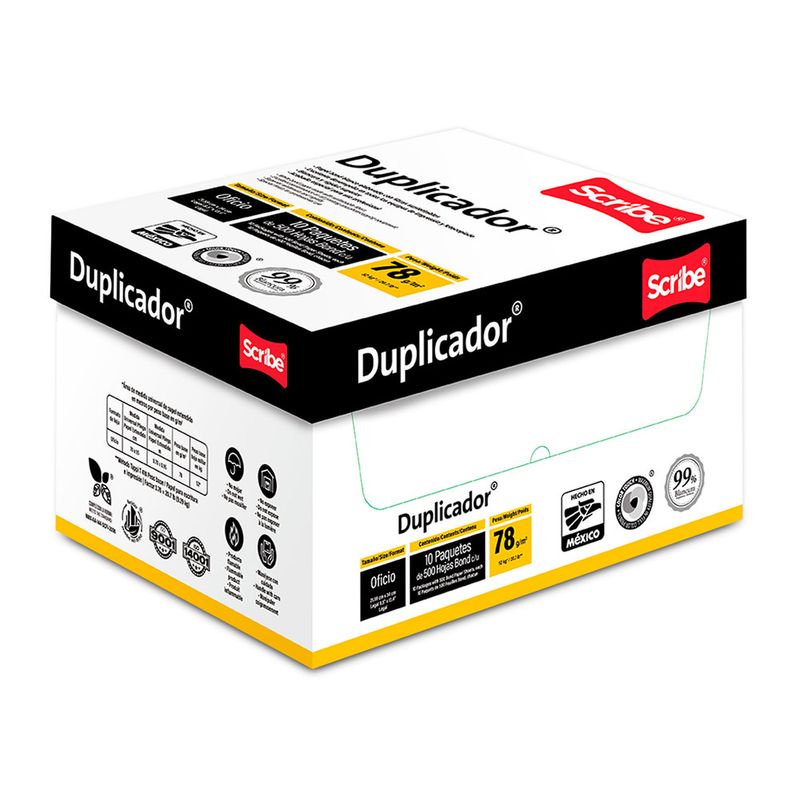 48913 - PAPEL DUPLICADOR OFICIO BLANCO 50K CAJA 10 PAQUETES