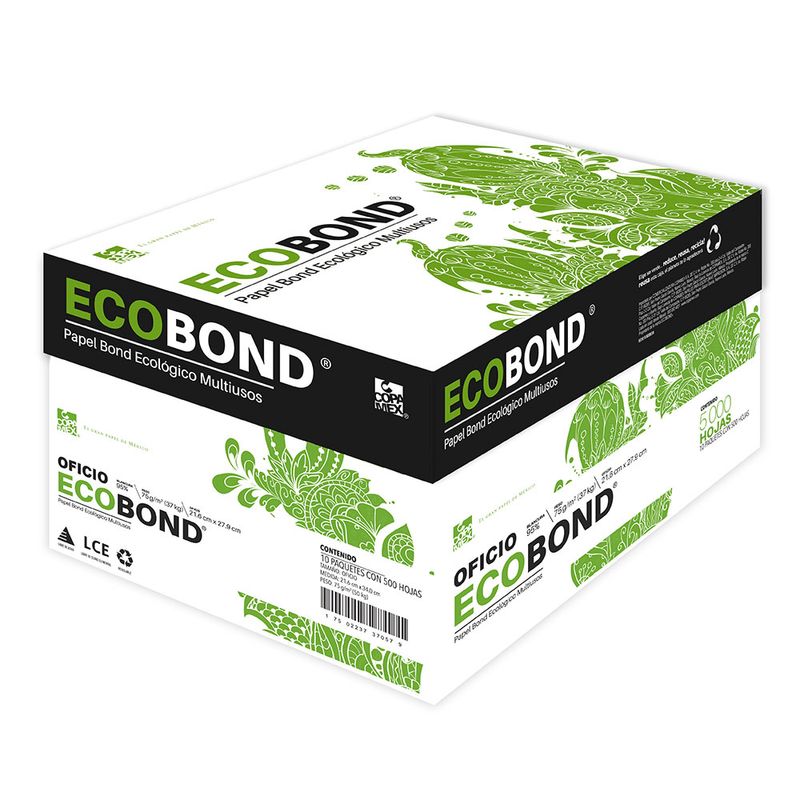 48919 - PAPEL ECOBOND OFICIO BLANCO 50K CAJA 10 PAQUETES