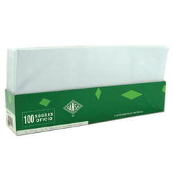 13015 - SOBRE BLANCO CON FONDO 63K OFICIO CON 100