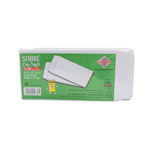 Sobre Bolsa Coin 5 Blanco 50 Pzas Coin 5-60B