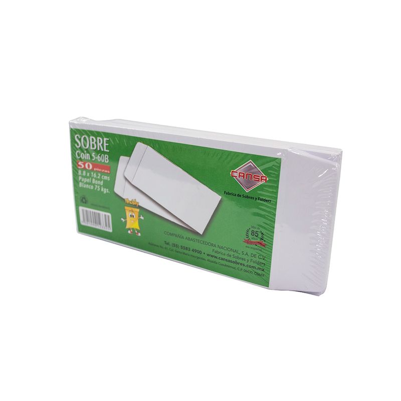 32480 - SOBRE BOLSA BLANCO COIN 5 CON 50