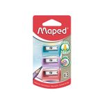 48234 - SACAPUNTAS PLASTICO PASTEL C/3 BLT