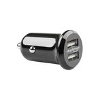 48895 - CARGADOR PARA AUTO 2 PUERTO USB 2 4 AMPER, NEGRO