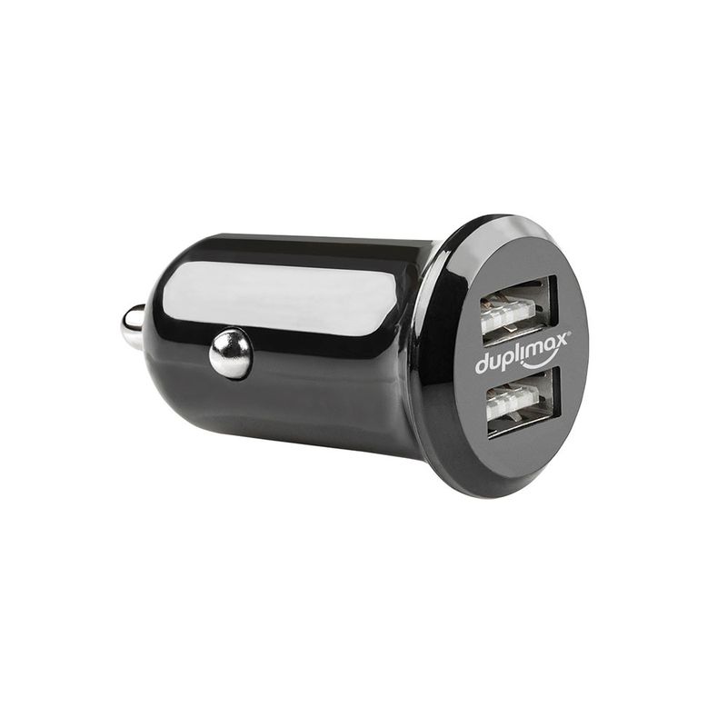 48895 - CARGADOR PARA AUTO 2 PUERTO USB 2 4 AMPER, NEGRO