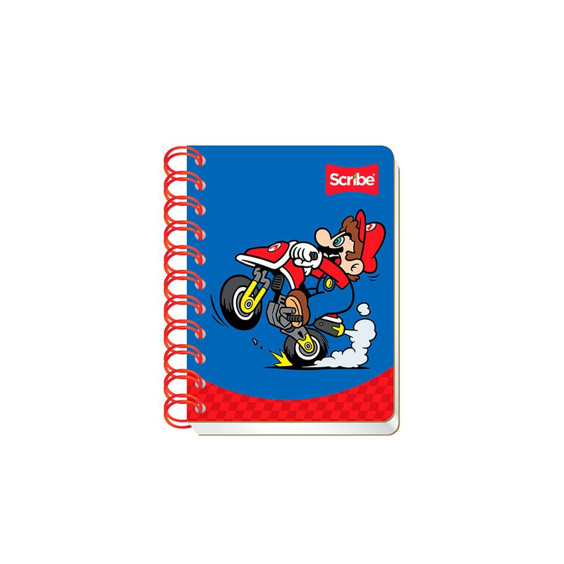 49823 - LIBRETA ESPIRAL POCKET 80H RAYAS SUPER MARIO
