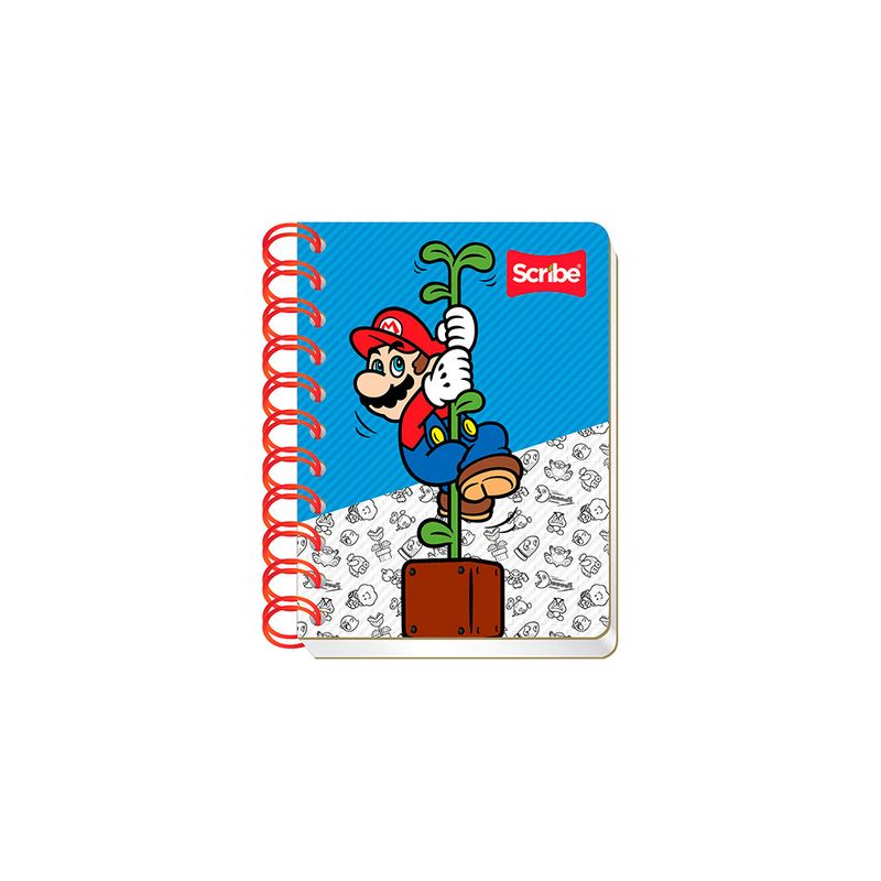 49828 - LIBRETA ESPIRAL POCKET 80H RAYAS SUPER MARIO