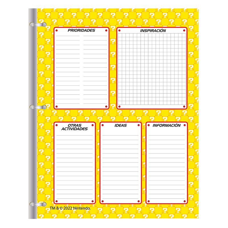 49836 - CARPETA CARTA 3ARG PASTA DURA SUPER MARIO