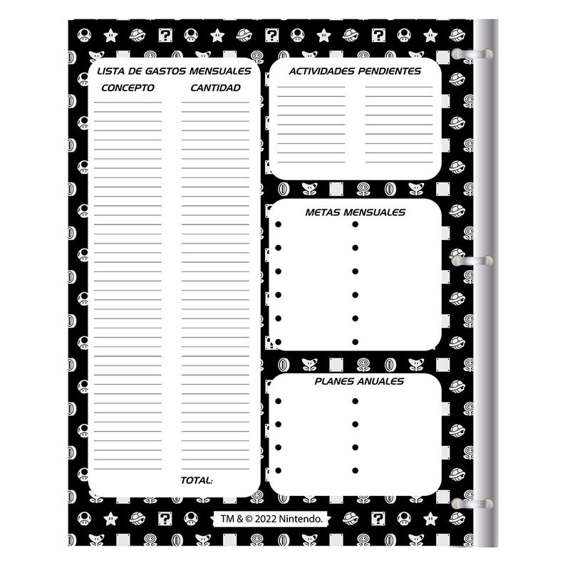 49837 - CARPETA CARTA 3ARG PASTA DURA SUPER MARIO