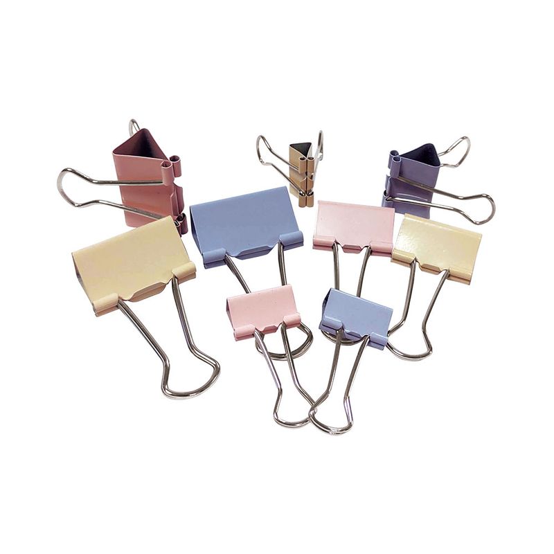 49858 - SUJETA DOCUMENTOS SURTIDOS PASTEL ESTUCHE CON 63PZAS